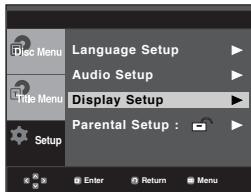 SAMSUNG DVD-P270K - Setting Up the Display Options - 1