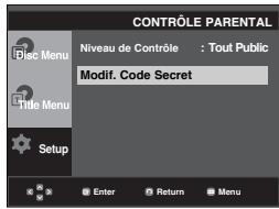 SAMSUNG DVD-P270K - Changement du mot de passer - 3