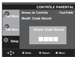 SAMSUNG DVD-P270K - Configuration du niveau d'évaluation - 4