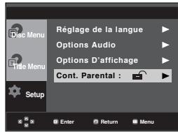 SAMSUNG DVD-P270K - Configuration du niveau d'évaluation - 2