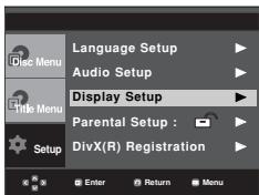 SAMSUNG DVD-P375K - Setting Up the Display Options - 1