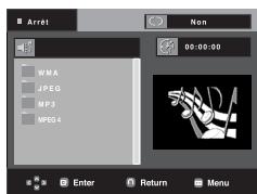 SAMSUNG DVD-P375K - Menu clips pour mp3/wma/jpeg/mpeg4/cd audio - 1