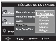 SAMSUNG DVD-P375K - Utilisation de la langue des sous-titres - 1