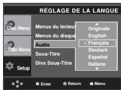 SAMSUNG DVD-P375K - Utilisation de la langue audio - 1