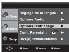 SAMSUNG DVD-P375K - Configuration des options d'affichage - 1