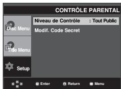 SAMSUNG DVD-P375K - Configuration du niveau d'évaluation - 3
