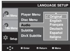 SAMSUNG DVD-P375K - Using the Audio Language - 1