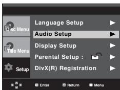 SAMSUNG DVD-P375K - Setting Up the Audio Options - 1