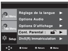 SAMSUNG DVD-P375K - Configuration du niveau d'évaluation - 2