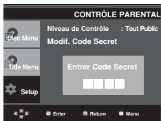 SAMSUNG DVD-P375K - Configuration du niveau d'évaluation - 4