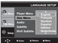 SAMSUNG DVD-P375K - Using the Disc Menu Language - 1