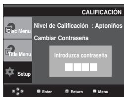 SAMSUNG DVD-P375K - Configuración del niveau de clasificacion - 4