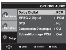 SAMSUNG DVD-P375K - Configuration des options audio - 2