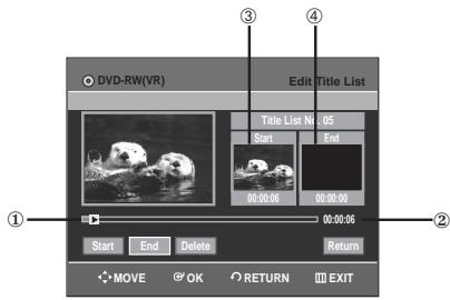 SAMSUNG DVD-R129 - Using the TITLE LIST button - 5