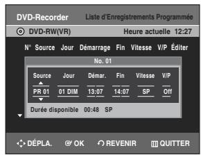 SAMSUNG DVD-R129 - Utilisation du bouton MENU. - 2