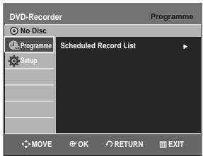 SAMSUNG DVD-R129 - With the DVD Recorder in Stop mode/No Disc mode, press the MENU button. - 1