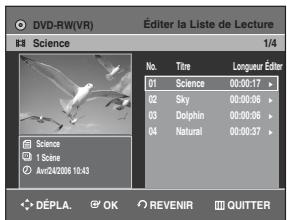 SAMSUNG DVD-R129 - Appuyez sur le bouton PLAY LIST, appareil en mode arrêt. - 1
