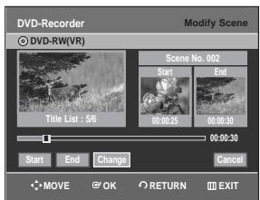 SAMSUNG DVD-R129 - Modifying a Scene (Replacing a Scene) - 4