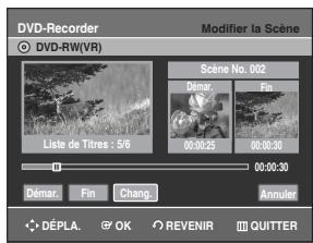 SAMSUNG DVD-R129 - Modifier une scène (remplacer une scène) - 4