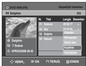 SAMSUNG DVD-R129 - Ga met de ▲▼ toetsen maar Kopiën en druk verwolgens op de OK toets. - 1
