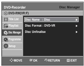 SAMSUNG DVD-R129 - ■ Unfinalising a disc (VVR mode) - 3