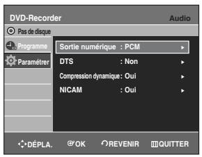SAMSUNG DVD-R129 - Configuration des options audio - 3