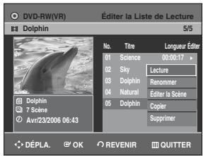 SAMSUNG DVD-R129 - Appuyez sur les touches ▲▼ pour sélectionner l'entrée de la liste de lecture que vous souhaitez écouter, puis appuyez sur la touche OK ou ▷. - 1
