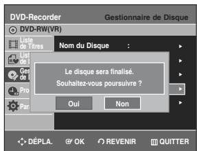 SAMSUNG DVD-R129 - Finaliser un disque - 8