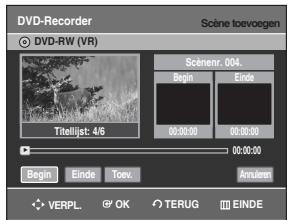 SAMSUNG DVD-R129 - Scène toevoegen - 2