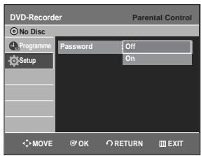 SAMSUNG DVD-R129 - Setting up the Parental Control - 6