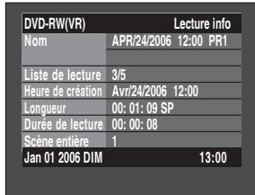 SAMSUNG DVD-R129 - Appuyez sur les touches ▲▼ pour sélectionner lecture, puis appuyez sur la touche OK. - 3