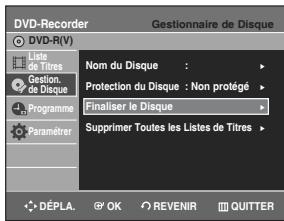 SAMSUNG DVD-R129 - Finaliser un disque - 6