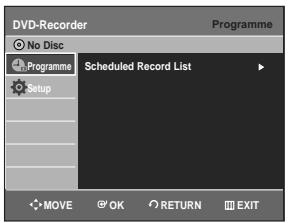 SAMSUNG DVD-R129 - With the DVD Recorder in Stop mode/No Disc mode, press the MENU button. - 1