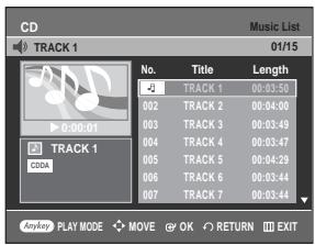 SAMSUNG DVD-R129 - Insert an audio CD (CD-DA) into the disc tray. - 1