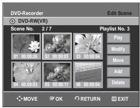 SAMSUNG DVD-R129 - Modifying a Scene (Replacing a Scene) - 5