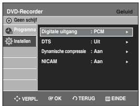 SAMSUNG DVD-R129 - De geluidsopties instellen - 3