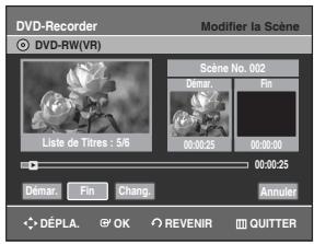 SAMSUNG DVD-R129 - Modifier une scène (remplacer une scène) - 3