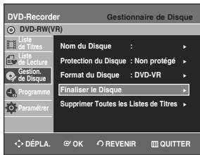 SAMSUNG DVD-R129 - Finaliser un disque - 5