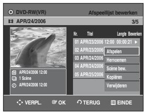 SAMSUNG DVD-R129 - Ga in de Afspeellijst met de ▲▼ toetsen\ aar de titel die u wilt wijzigen en druk\ ervolgens op de OK of ▷ toets. - 1