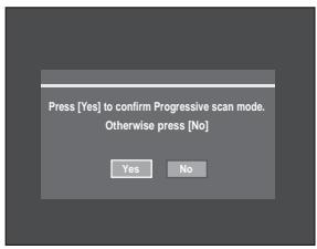 SAMSUNG DVD-R129 - Setting up the Progressive scan - 1