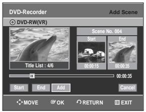SAMSUNG DVD-R129 - Adding a Scene - 4