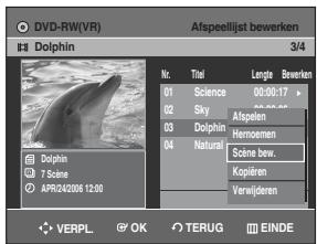 SAMSUNG DVD-R129 - Druk op de ▲▼ toetsen om Scène bew. te selecteren en druk verwolgens op de OK toets. - 1