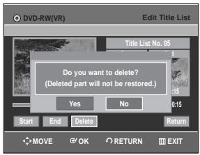 SAMSUNG DVD-R129 - Using the TITLE LIST button - 7
