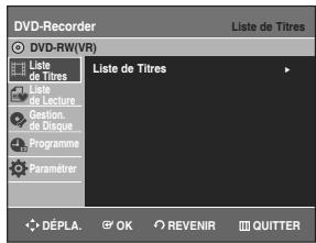 SAMSUNG DVD-R129 - Utilisation de la touche TITLE LIST - 1