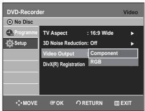 SAMSUNG DVD-R129 - Setting up Video Output Options - 4