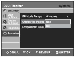 SAMSUNG DVD-R129 - Création automatique de chapitre - 6