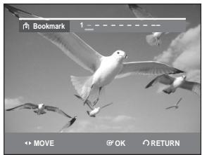SAMSUNG DVD-R129 - Press the CANCEL button to delete the selected bookmark. - 1
