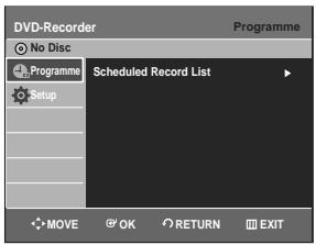 SAMSUNG DVD-R129 - With the DVD Recorder in Stop mode/No Disc mode, press the MENU button. - 1