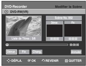 SAMSUNG DVD-R129 - Modifier une scène (remplacer une scène) - 2