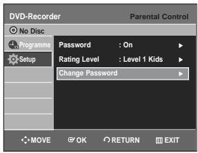 SAMSUNG DVD-R129 - About the Change Password - 1